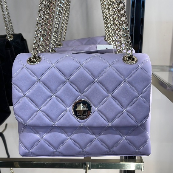 Kate Spade WKRU7074 Natalia Small Flap Crossbody In Lilac Frost - Picture 14 of 16